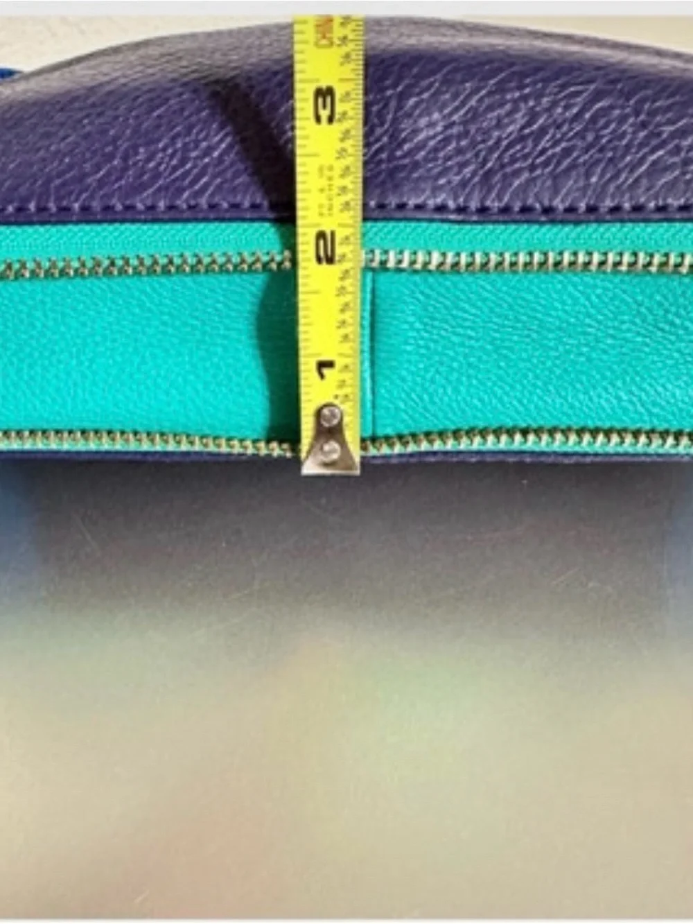 Tory Burch Two-Tone Navy and Bright Blue Leather Crossbody